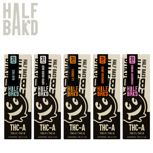 Half Bak'd Delta Disposable Vape 3gm/5ct/Pk